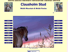 Tablet Screenshot of clausholmstud.com